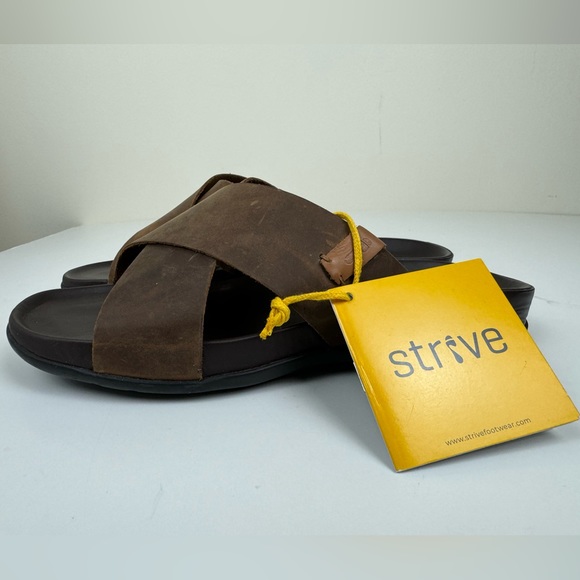 Strive Oregon - Men's‎ Slip-on Sandal With Arch Support Brown - size 9 - Picture 1 of 12